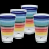 16 oz. All Colors Stripe Cooler Glass - Set of 4