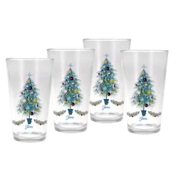 16 oz. Fiesta® Blue Christmas Tree Cooler - Set of 4