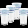 16 oz. Fiesta® Edgeline Coastal Blue Cooler Glass - Set of 4