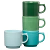 Aegean 16 OZ Set of 4 Mixed Stackable Mug Set