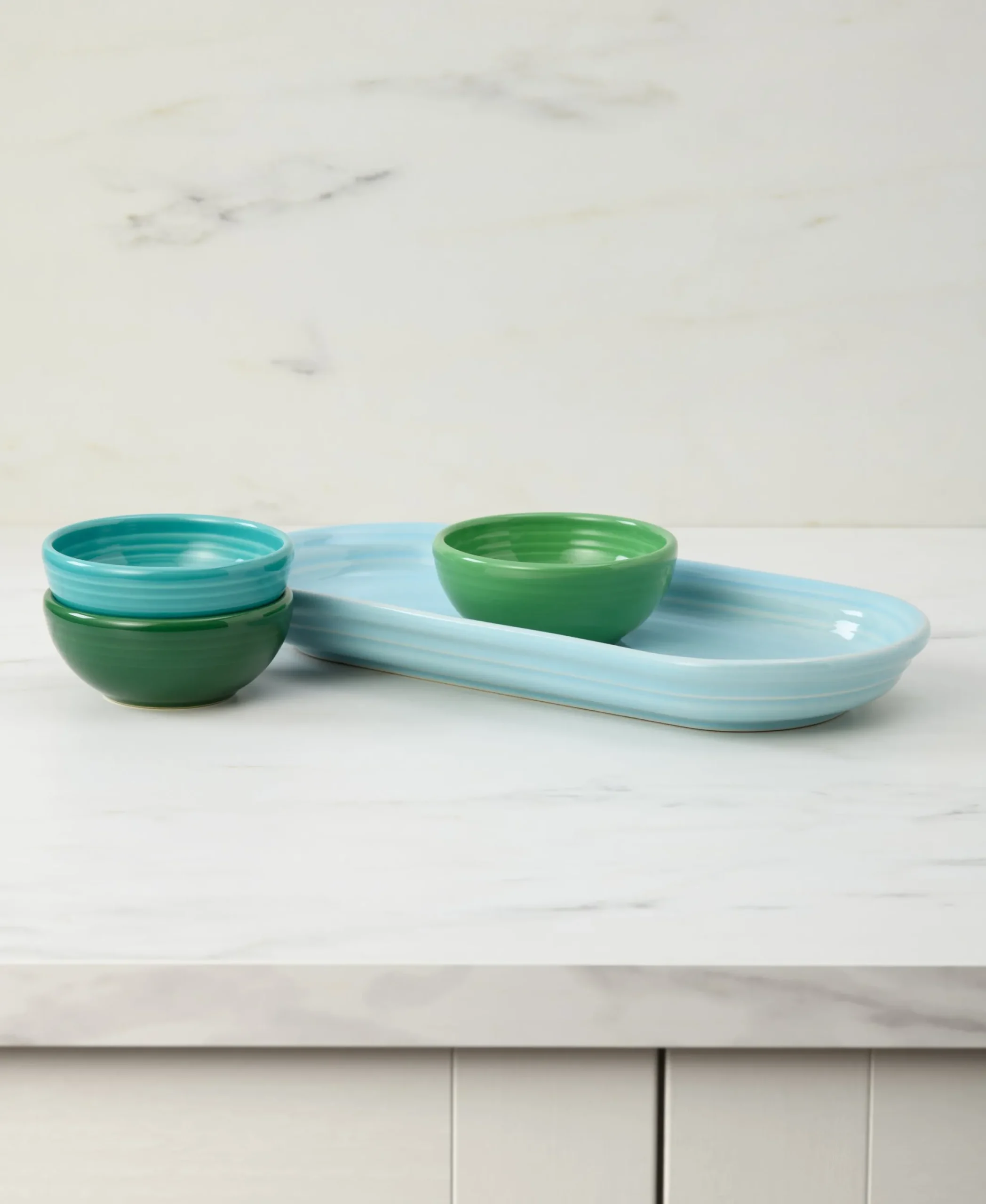 Aegean Mixed Colors 4-Piece Condiment Set