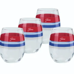 Americana 15 oz. Edgeline Stemless Wine – Set of 4