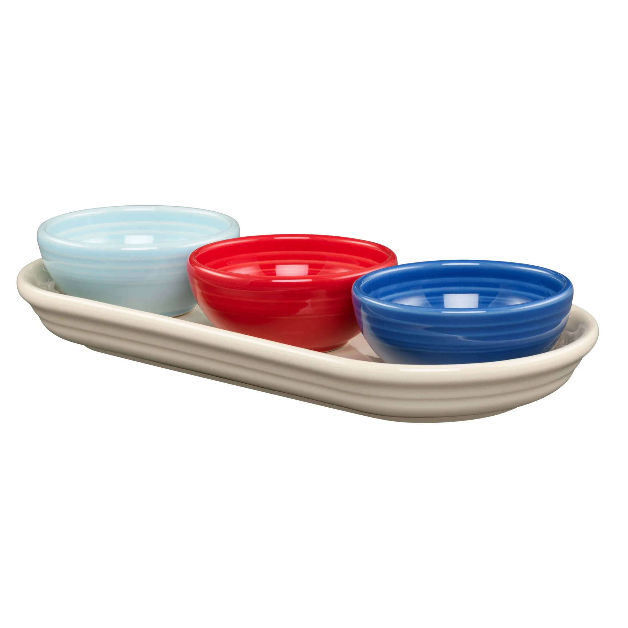 Americana Mixed Colors 4-Piece Condiment Set