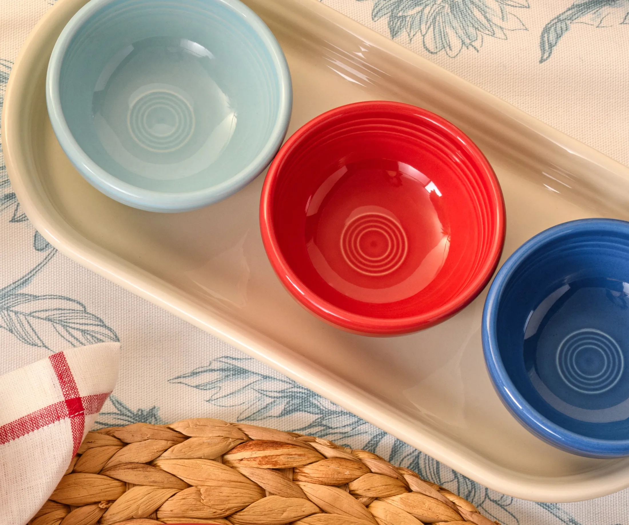 Americana Mixed Colors 4-Piece Condiment Set