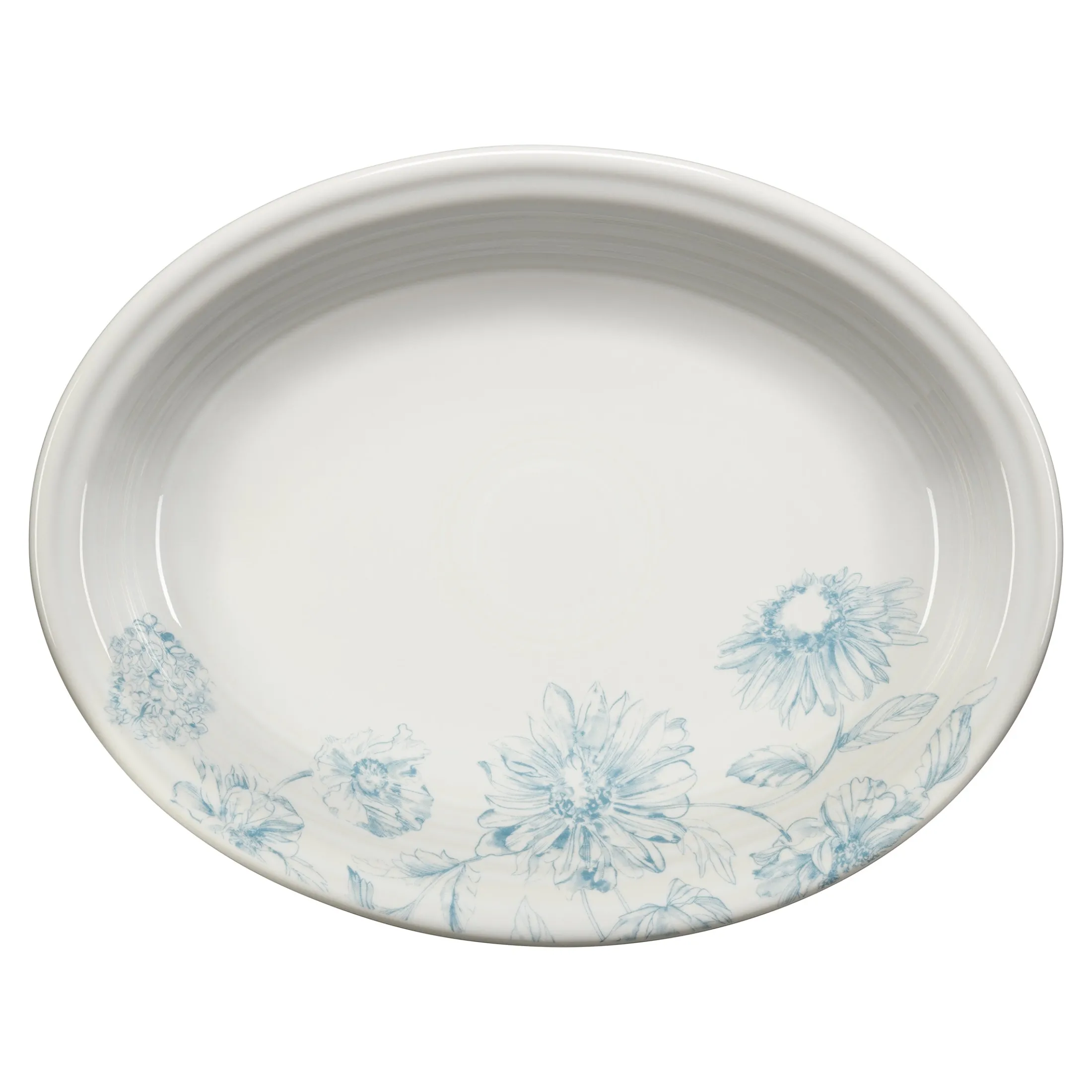 Botanical Floral 11 5/8 Inch Medium Oval Serving Platter