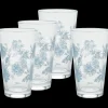 Botanical Floral 16 oz. Cooler Glass - Set of 4