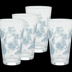 Botanical Floral 16 oz. Cooler Glass - Set of 4