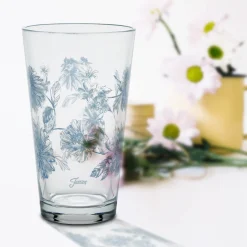 Botanical Floral 16 oz. Cooler Glass - Set of 4
