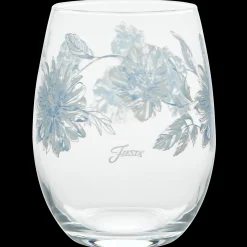 Botanical Floral 15 oz. Stemless Wine Glass – Set of 4