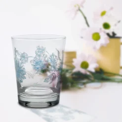 Botanical Floral 15 oz. Tapered Double Old Fashion Glass – Set of 4