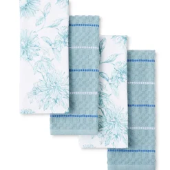 Botanical Floral Kitchen Towel Set of 4