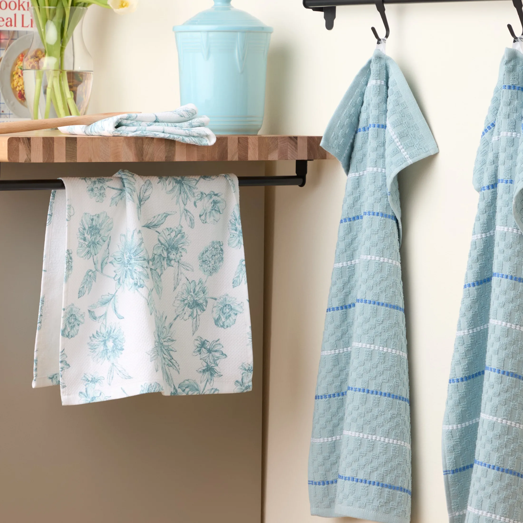 Botanical Floral Kitchen Towel Set of 4
