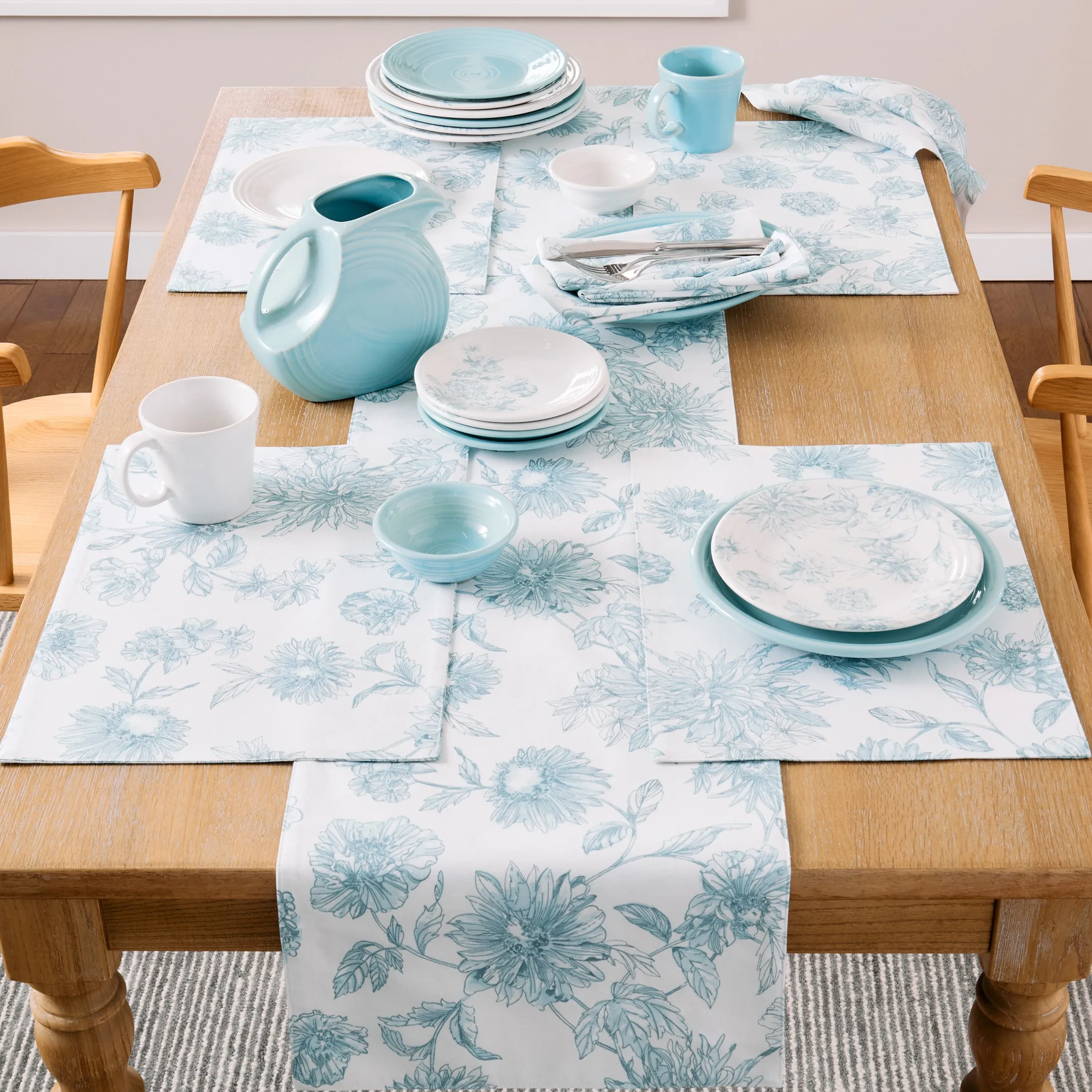 Botanical Floral Napkin Set of 4