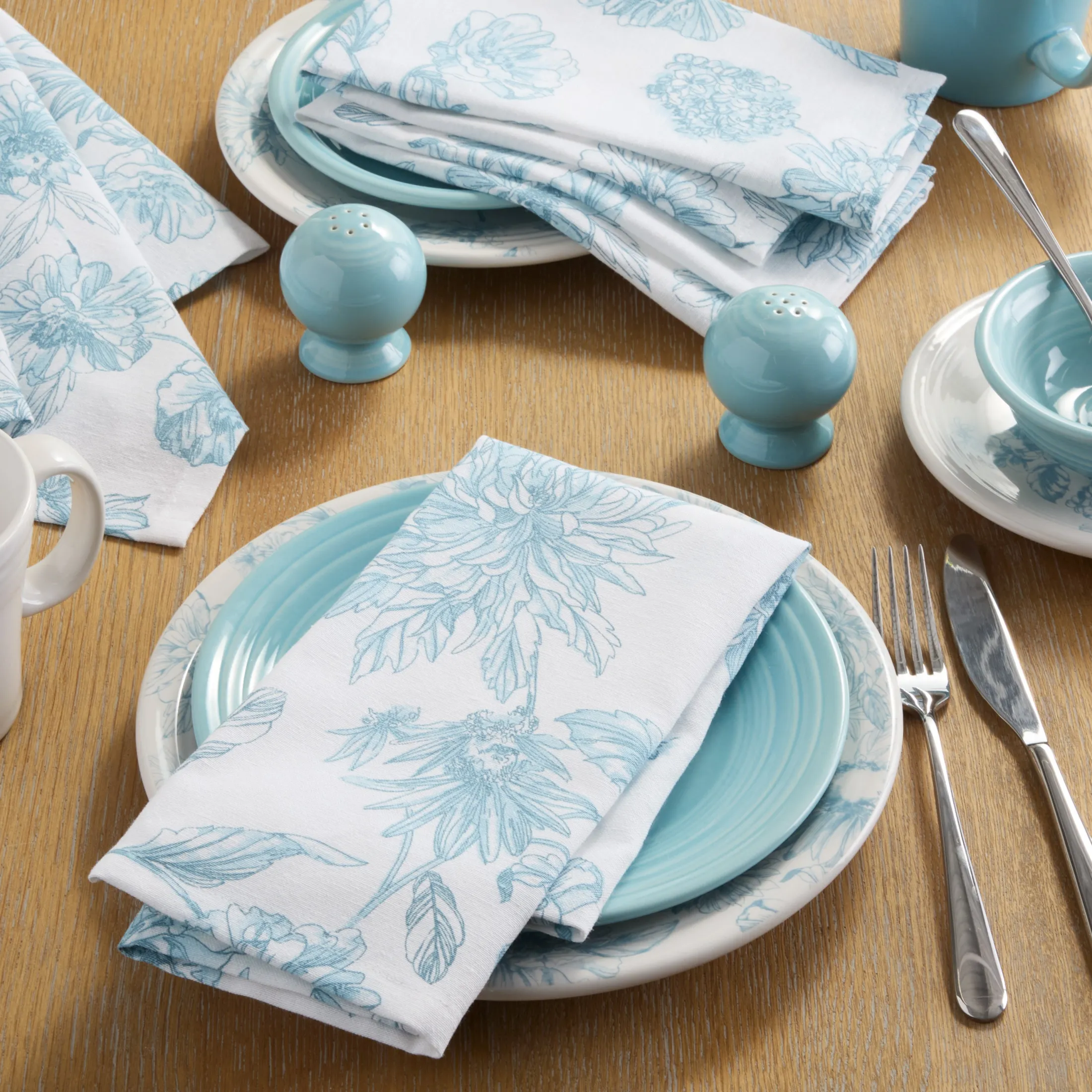 Botanical Floral Napkin Set of 4
