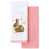 Breezy Floral Easter Bunny Kitchen Towels 2-Pack Set