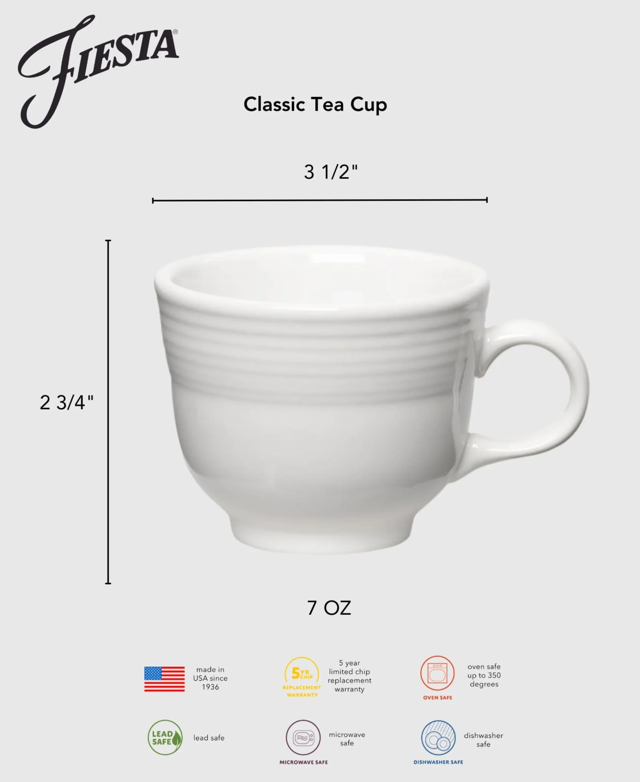 Classic 7 3/4 OZ Tea Cup