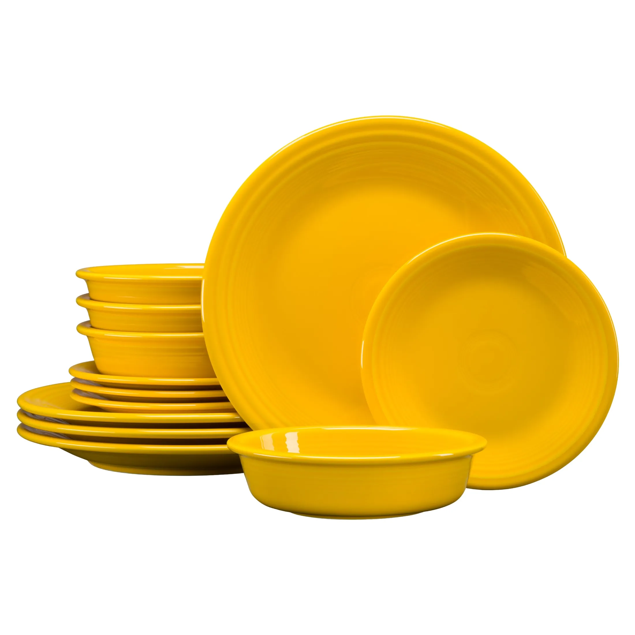 Classic Rim 12-Piece Dinnerware Set, Service for 4