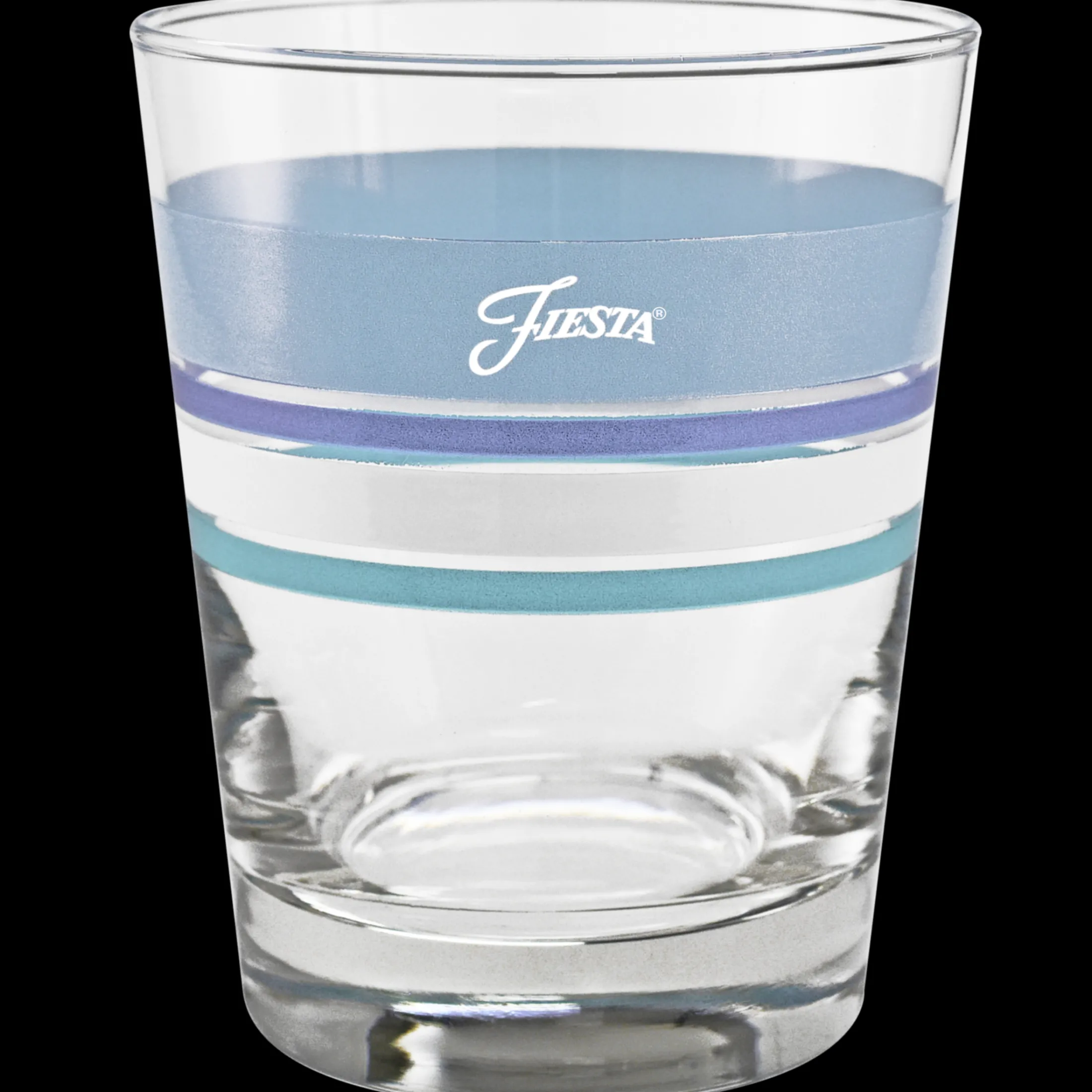 Coastal Blues 15 oz. Edgeline Tapered Double Old Fashion – Set of 4