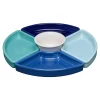 Coastal Blues 5-Piece Mixed Colors Entertaining Set 8 1/5 Inch