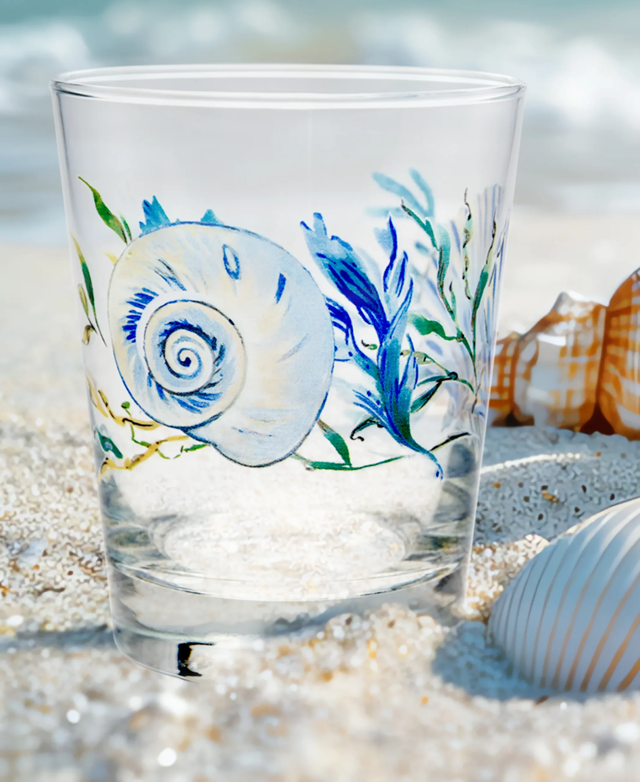 Coastal Shores 15 oz. Tapered Double Old Fashion Glass – Set of 4