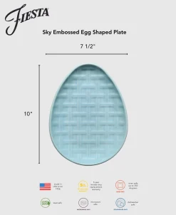 Embossed Egg Shaped Plate 10 Inch