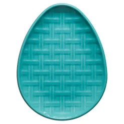 Embossed Egg Shaped Plate 10 Inch