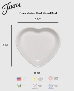 Fiesta 7 1/2 Inch Medium Heart Shaped Bowl 17 OZ