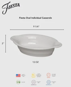 Fiesta 9 1/8 Inch Oval Individual Casserole 13 OZ