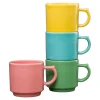 Fiesta 16 OZ Set of 4 Pastel Mixed Stackable Mug Set