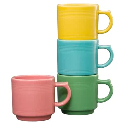 Fiesta 16 OZ Set of 4 Pastel Mixed Stackable Mug Set