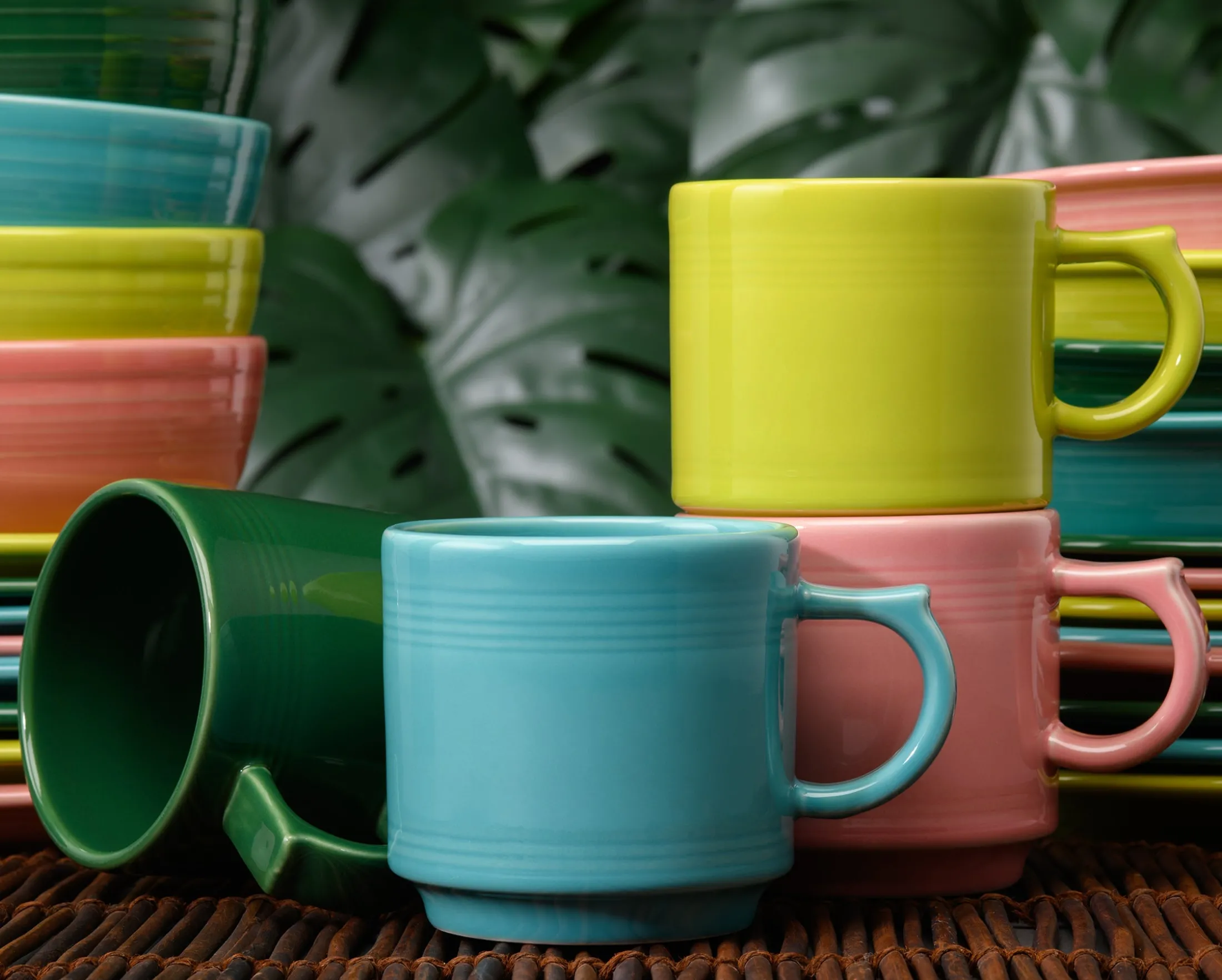 Fiesta 16 OZ Set of 4 Pastel Mixed Stackable Mug Set