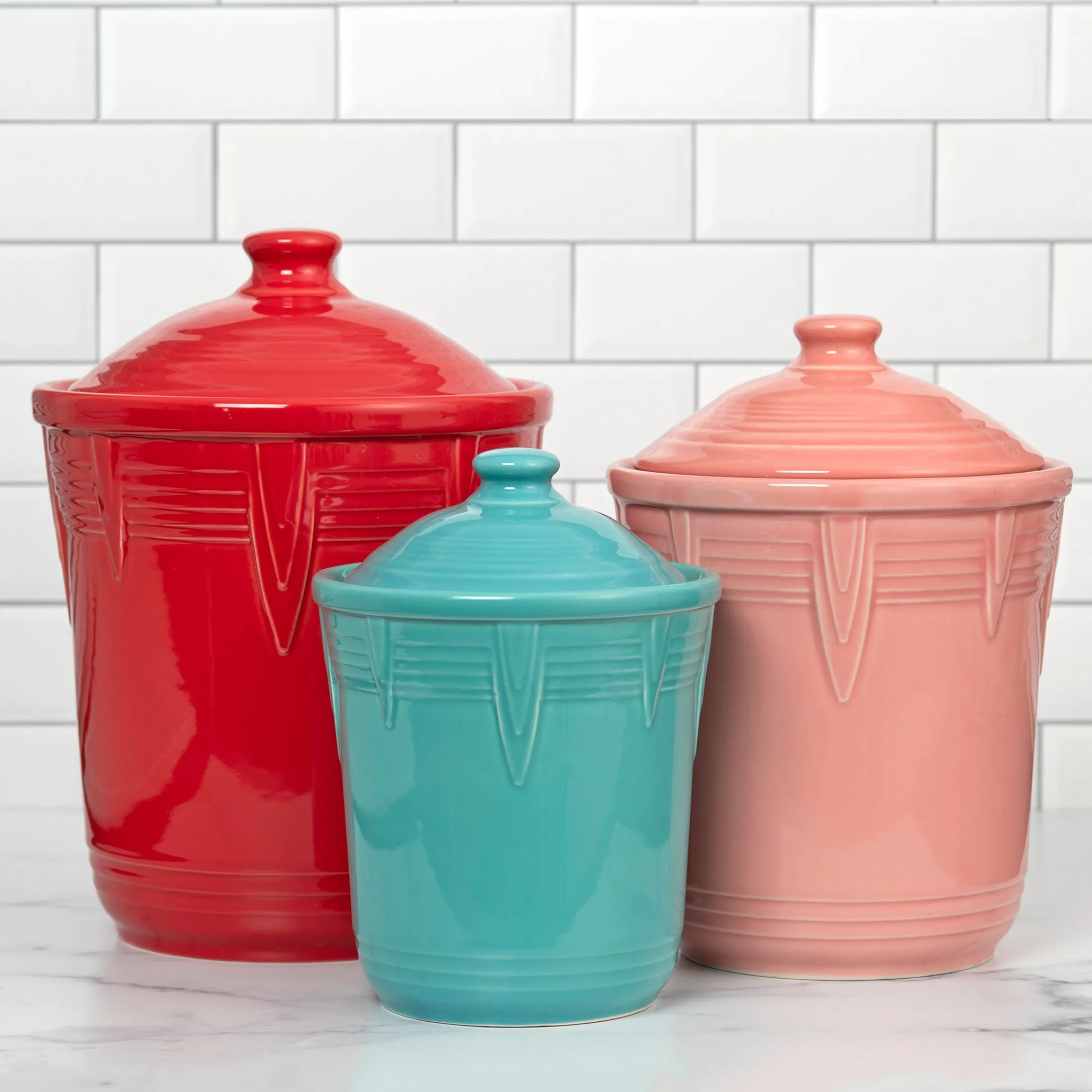 Fiesta 3 Quart Large Chevron Canister