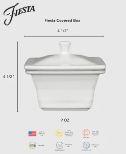 Fiesta Covered Box 4 5/8 Inch x 3 3/4 Inch