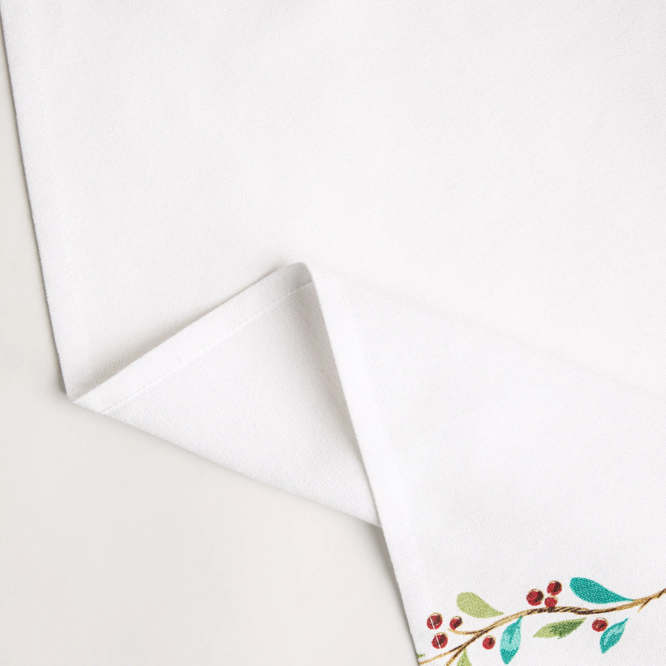 Holly Berry Christmas Border Napkin Set of 4