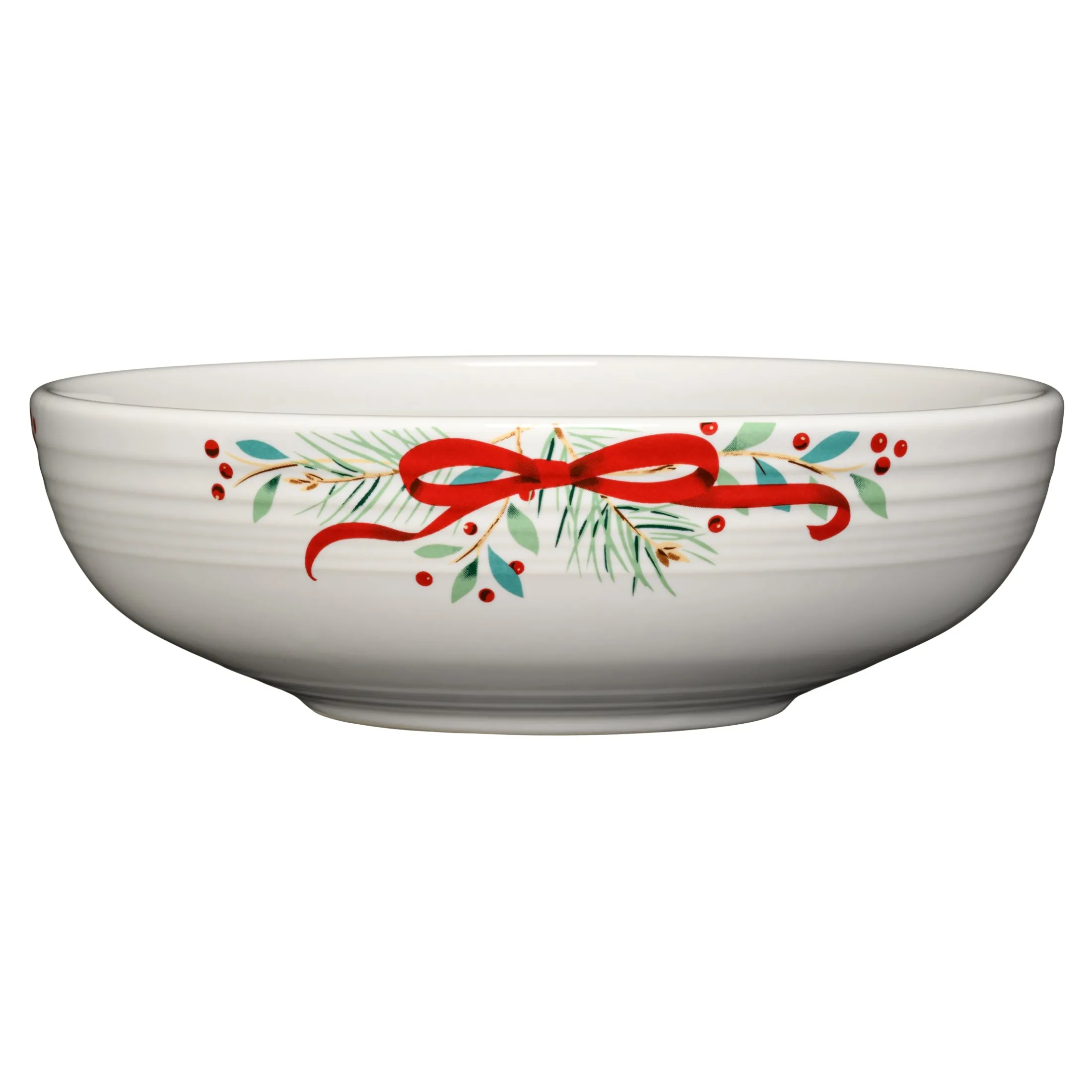 Holly Berry Christmas Garland Bistro Coupe 9 5/8 Inch Large Bowl 68 OZ