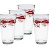Holly Berry Christmas Garland 16 oz. Cooler Glass - Set of 4