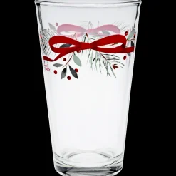 Holly Berry Christmas Garland 16 oz. Cooler Glass - Set of 4