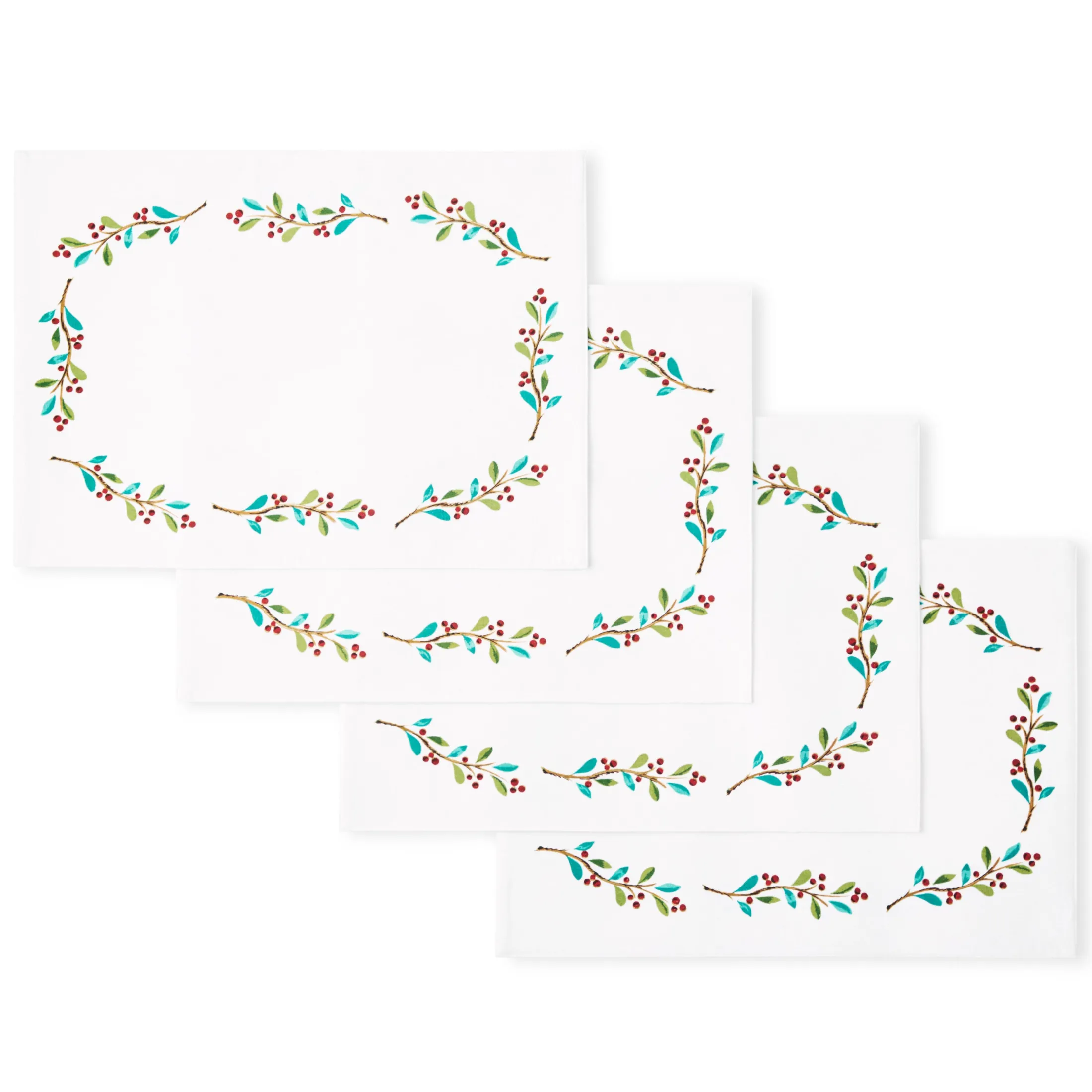 Holly Berry Christmas Placemat Set of 4