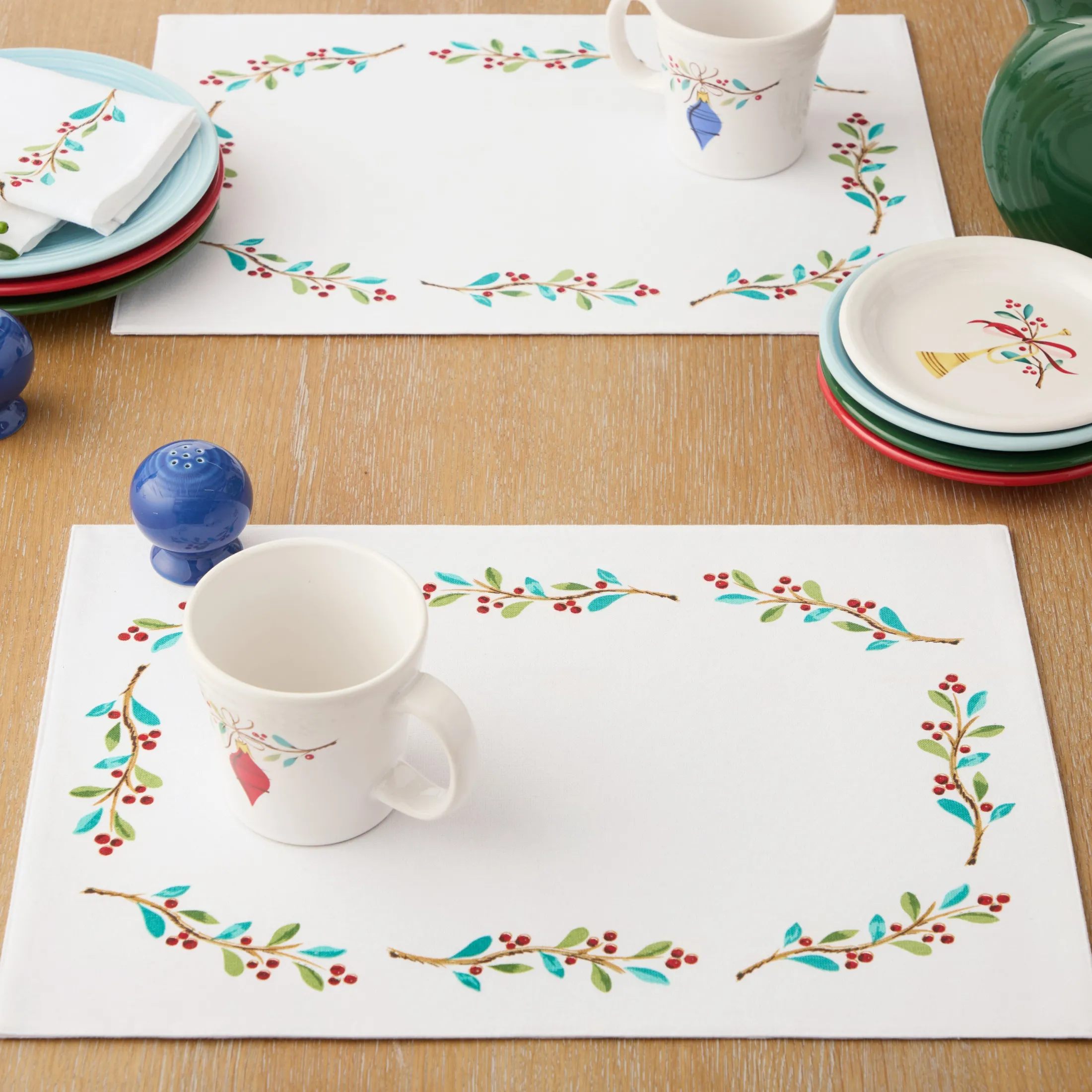 Holly Berry Christmas Placemat Set of 4
