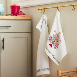 Holly Berry Christmas Tree Kitchen Towel Set