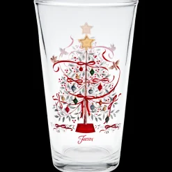 Holly Berry Christmas Tree 16 oz. Cooler Glass - Set of 4
