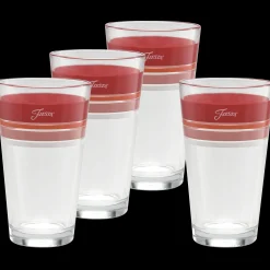 Horizon Sunset 16 oz. Edgeline Cooler Glass Mixed - Set of 4