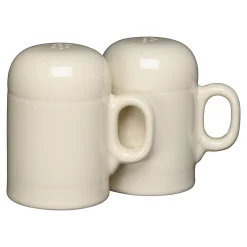 Linen 4 5/8 Inch Rangetop Large Salt and Pepper Shaker Set