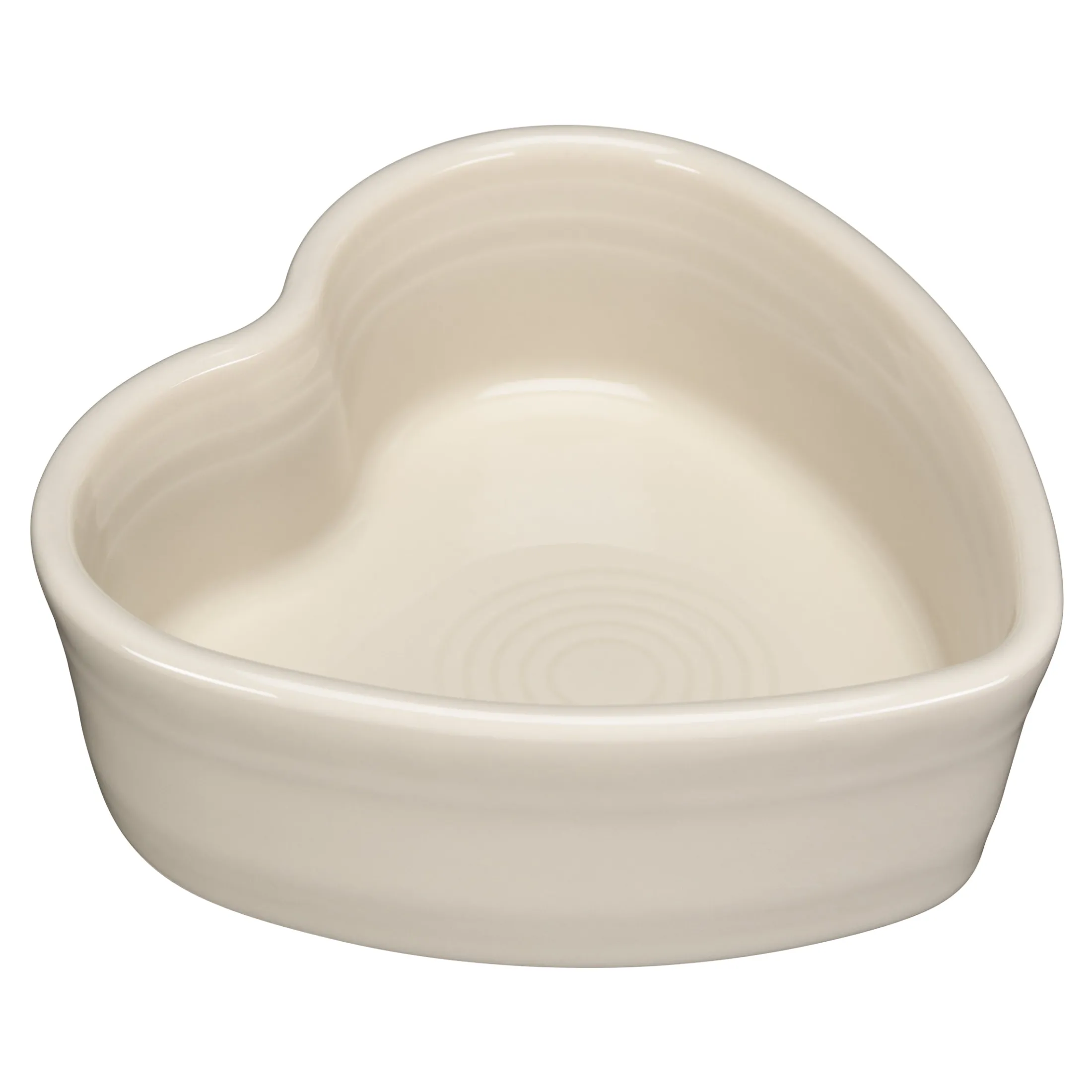 Linen 7 OZ Heart Shaped Ramekin 4 1/2 Inch