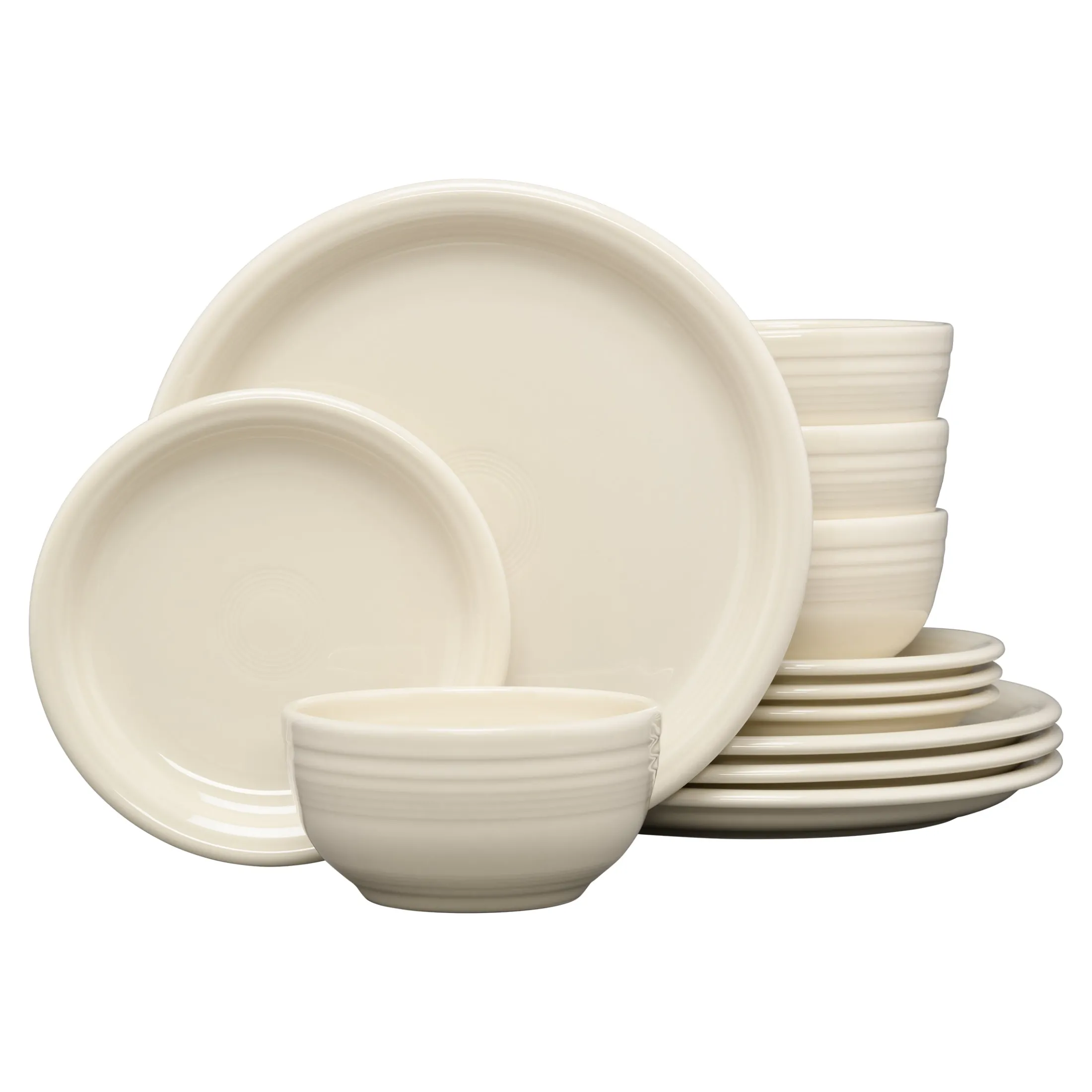 Linen Bistro Coupe 12-Piece Dinnerware Set, Service for 4