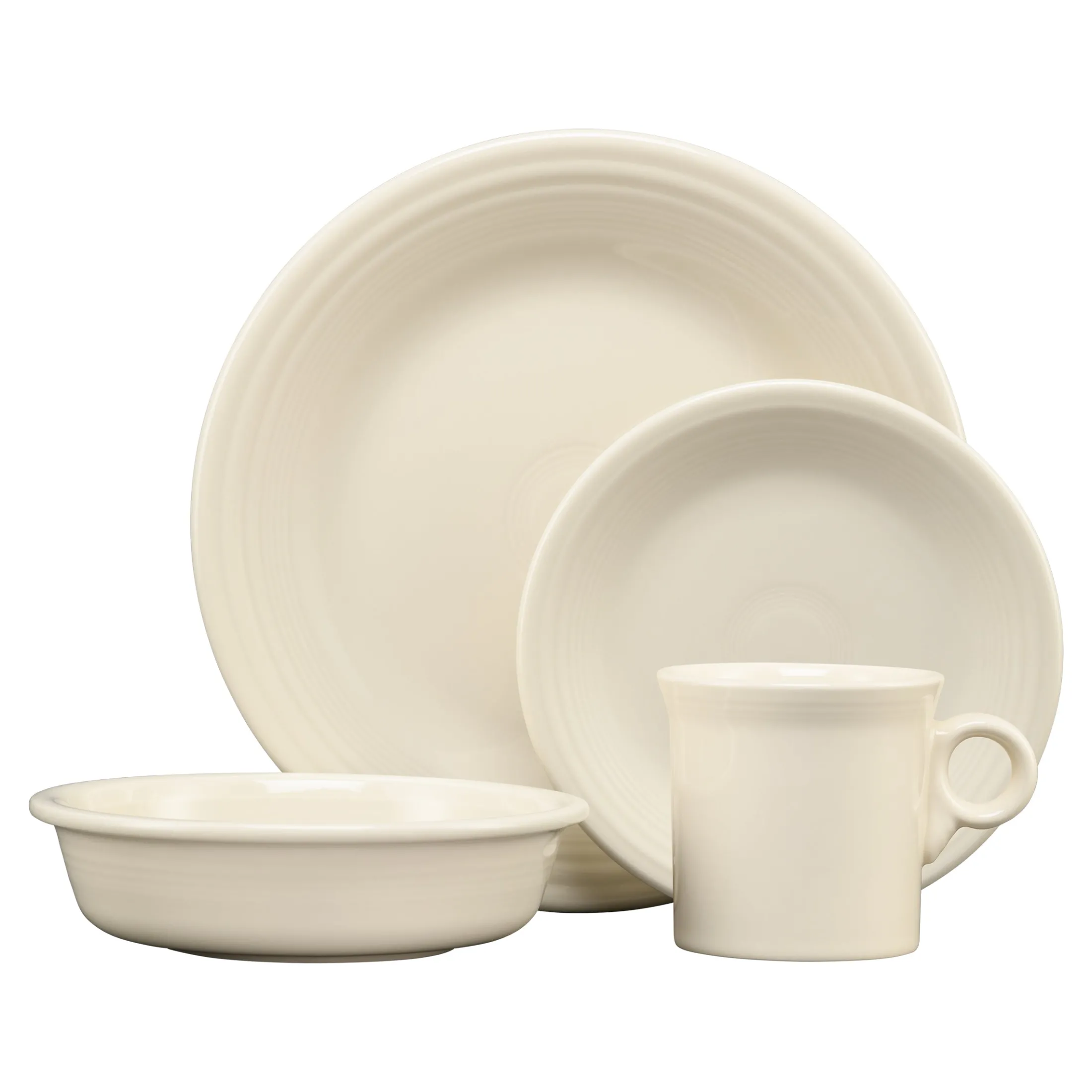 Linen Classic Rim 4-Piece Place Setting, Service for 1