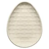 Linen Embossed Egg Shaped Plate 10 Inch