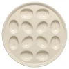 Linen Round Egg Serving Platter 11 1/4 Inch