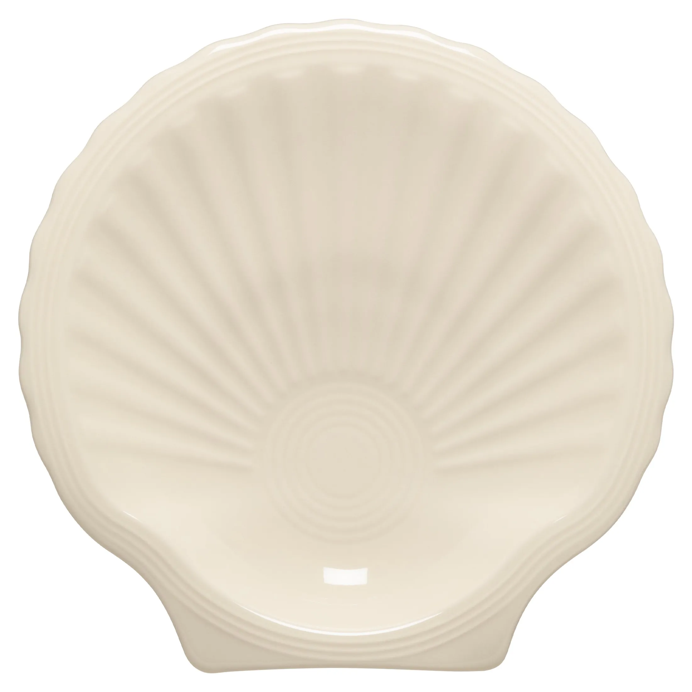 Linen Shell Shaped Plate 8 1/4 Inch