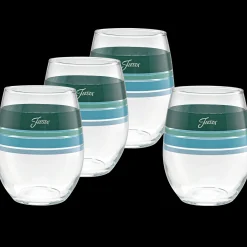 Mixed Aegean 15 oz. Edgeline Stemless Wine – Set of 4